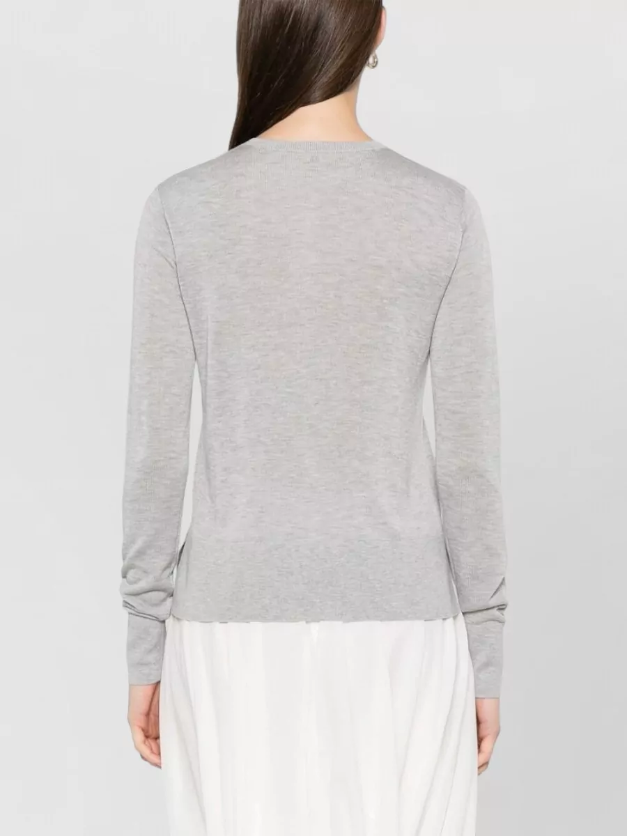 Totême Cashmere Crewneck Long-Sleeve Cardigan