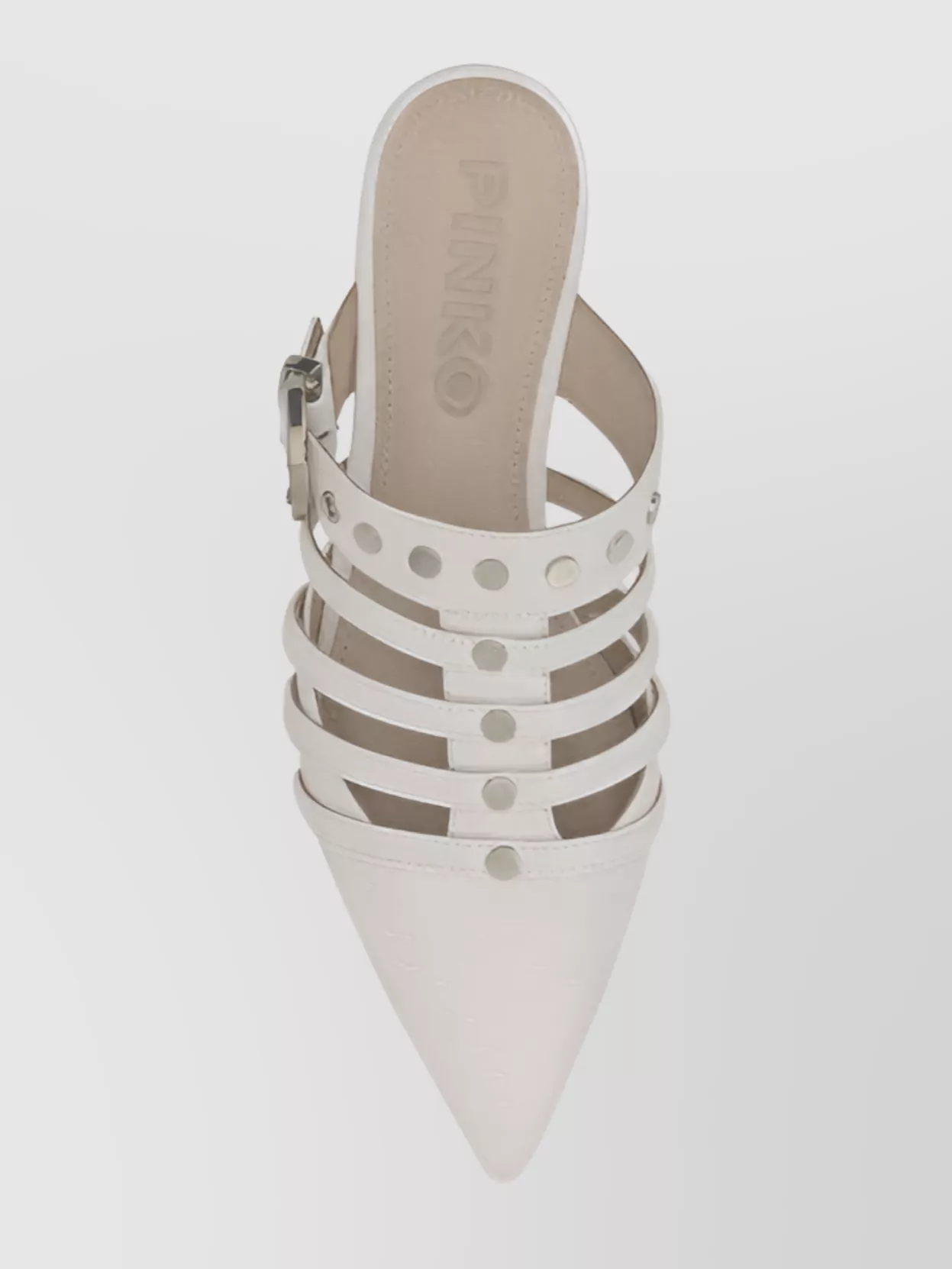 Shop Pinko Nappa Milk Mules