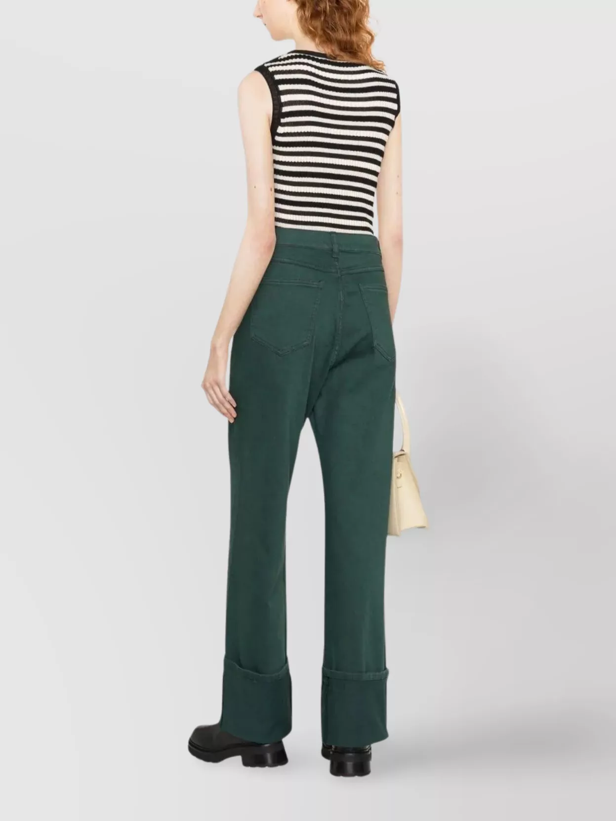 Parosh Turn-Up Cuffs Straight-Leg Jeans