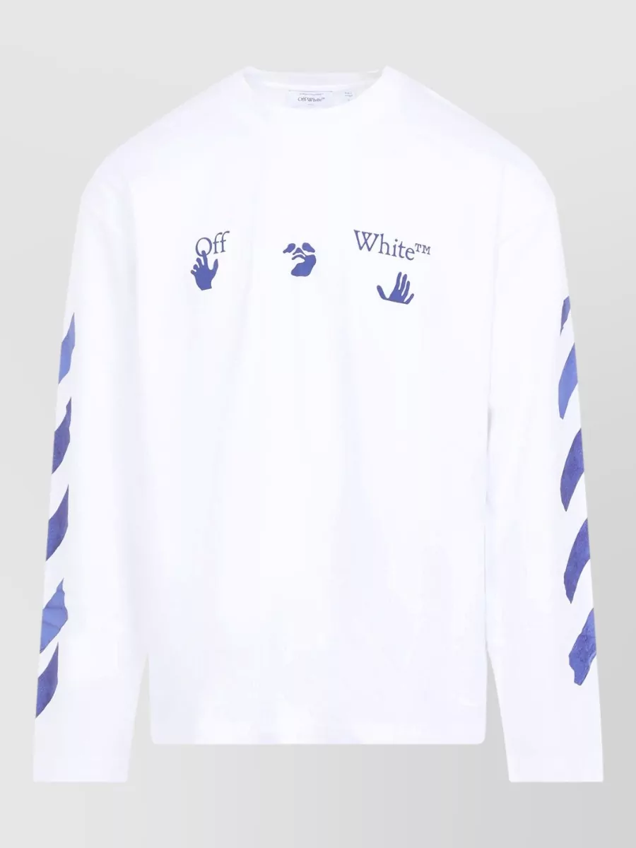 Off-White cotton oversized long-sleeve t-shirt
