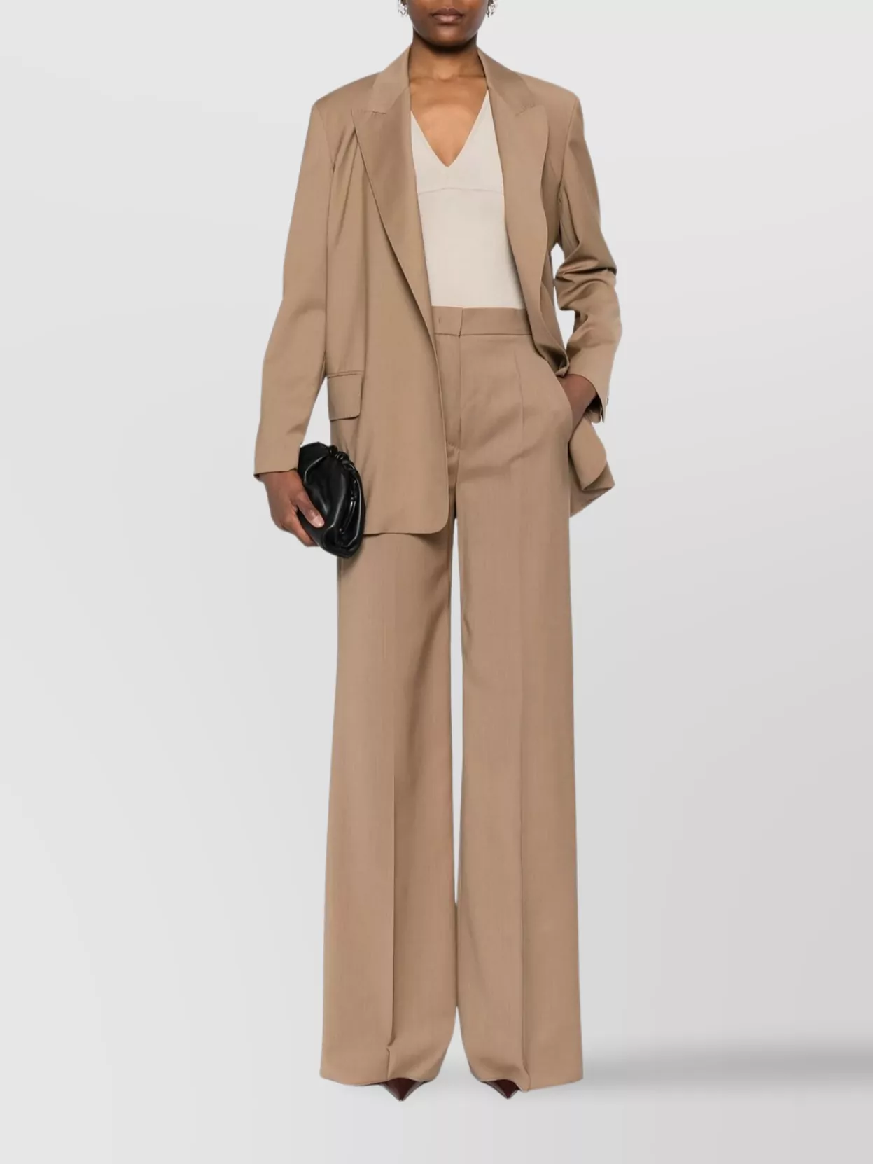 Max Mara V-neck Sleeveless Fitted Top Style In Neutral
