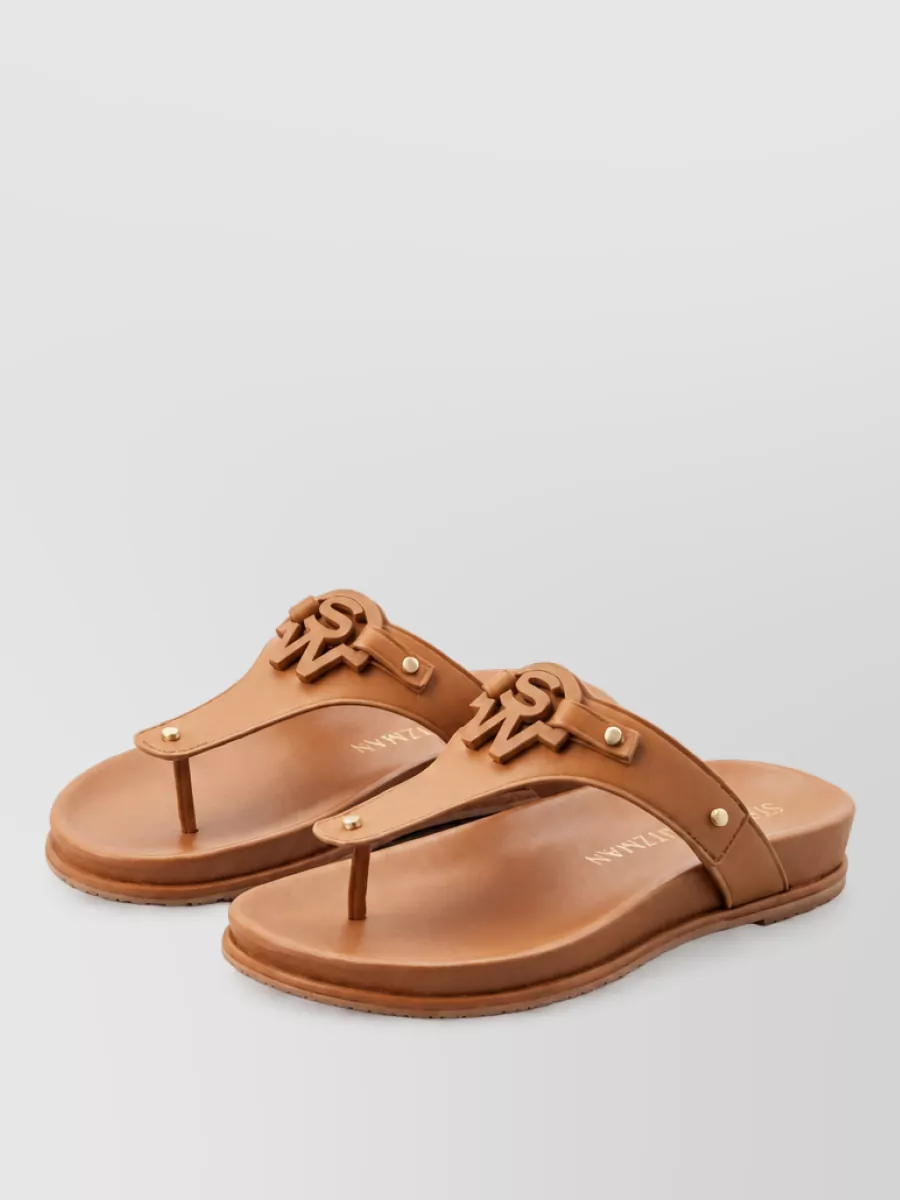 Stuart Weitzman leather slides