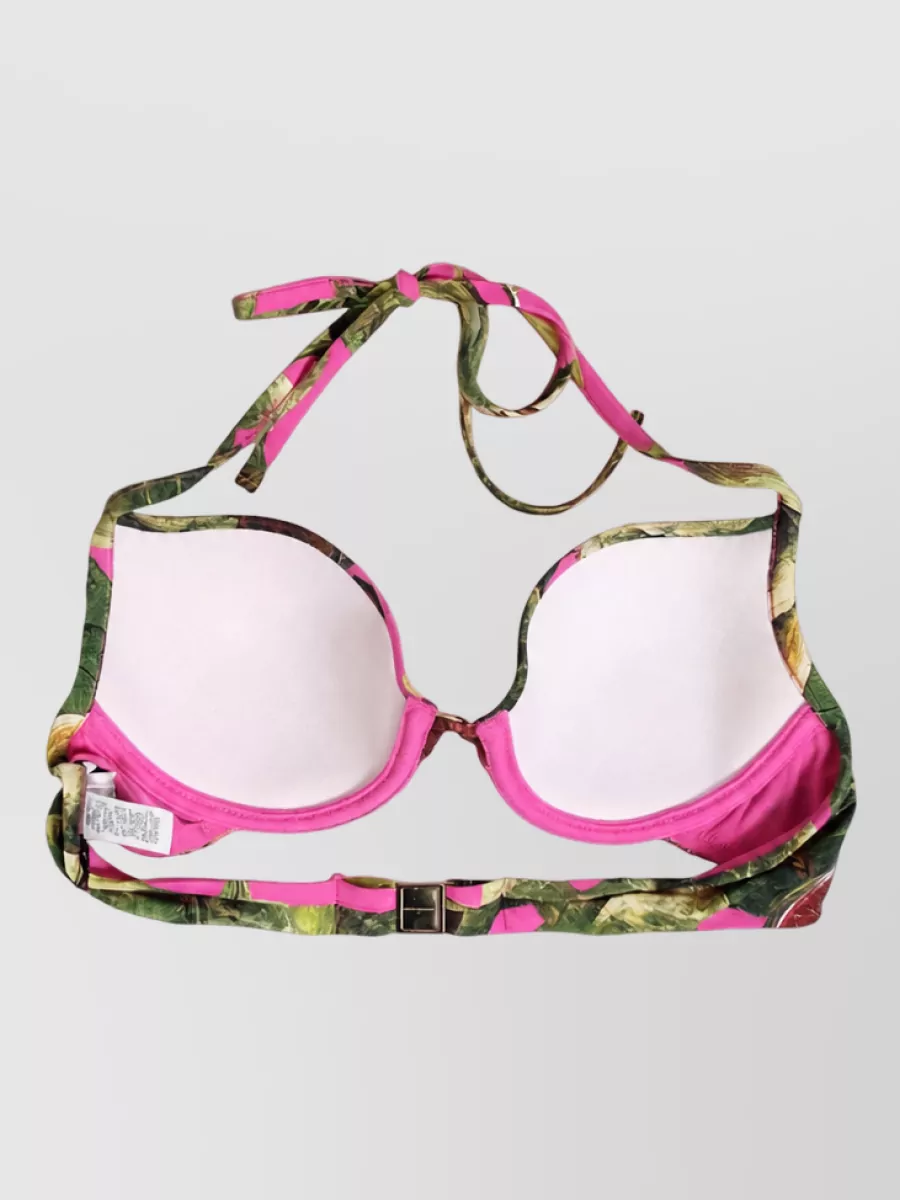 Dolce&Gabbana Fig Print Bikini Top