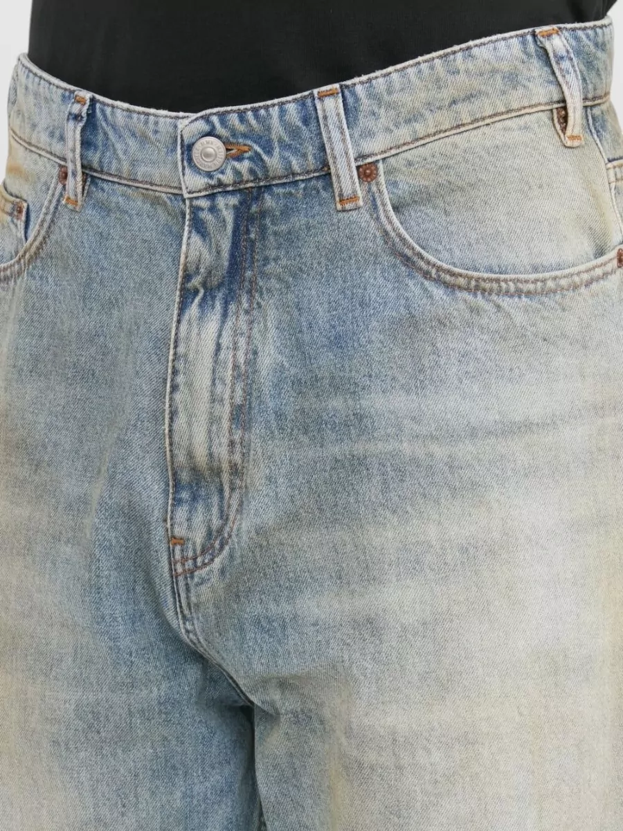 Mm6 Maison Margiela Denim Wide-Leg Straight-Leg Jeans