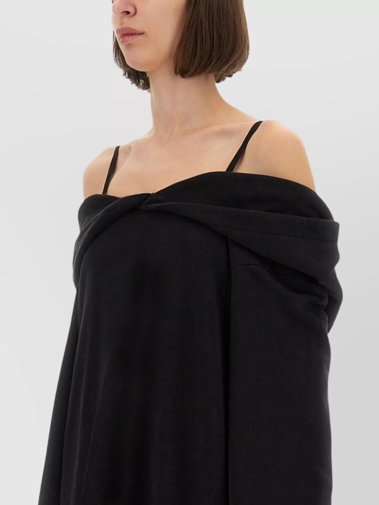 Mm6 Maison Margiela Knit Dress Off-Shoulder Strap Detail