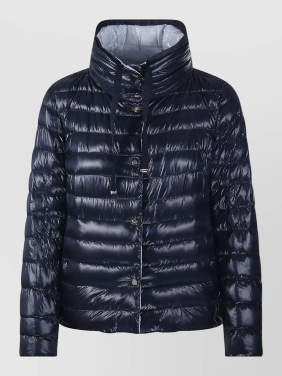 Herno reversible high collar down puffer jacket