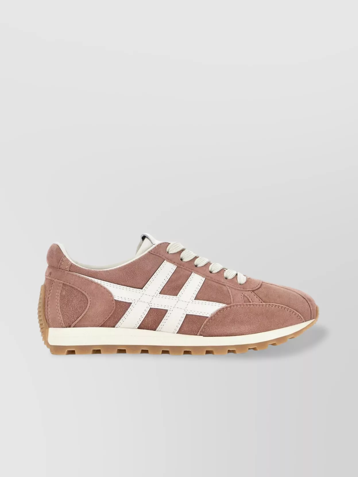 Hogan Suede Sneakers With Contrast Stripes And Rubber Sole
