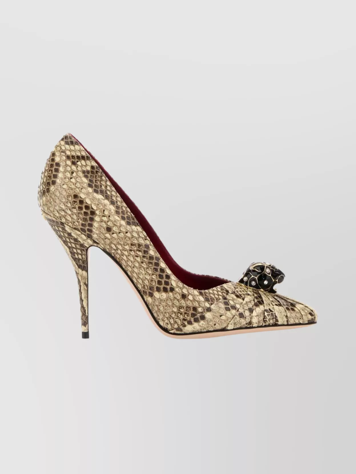 Valentino Stylish Leather Stiletto Pumps Decorative Embellishments In Multi