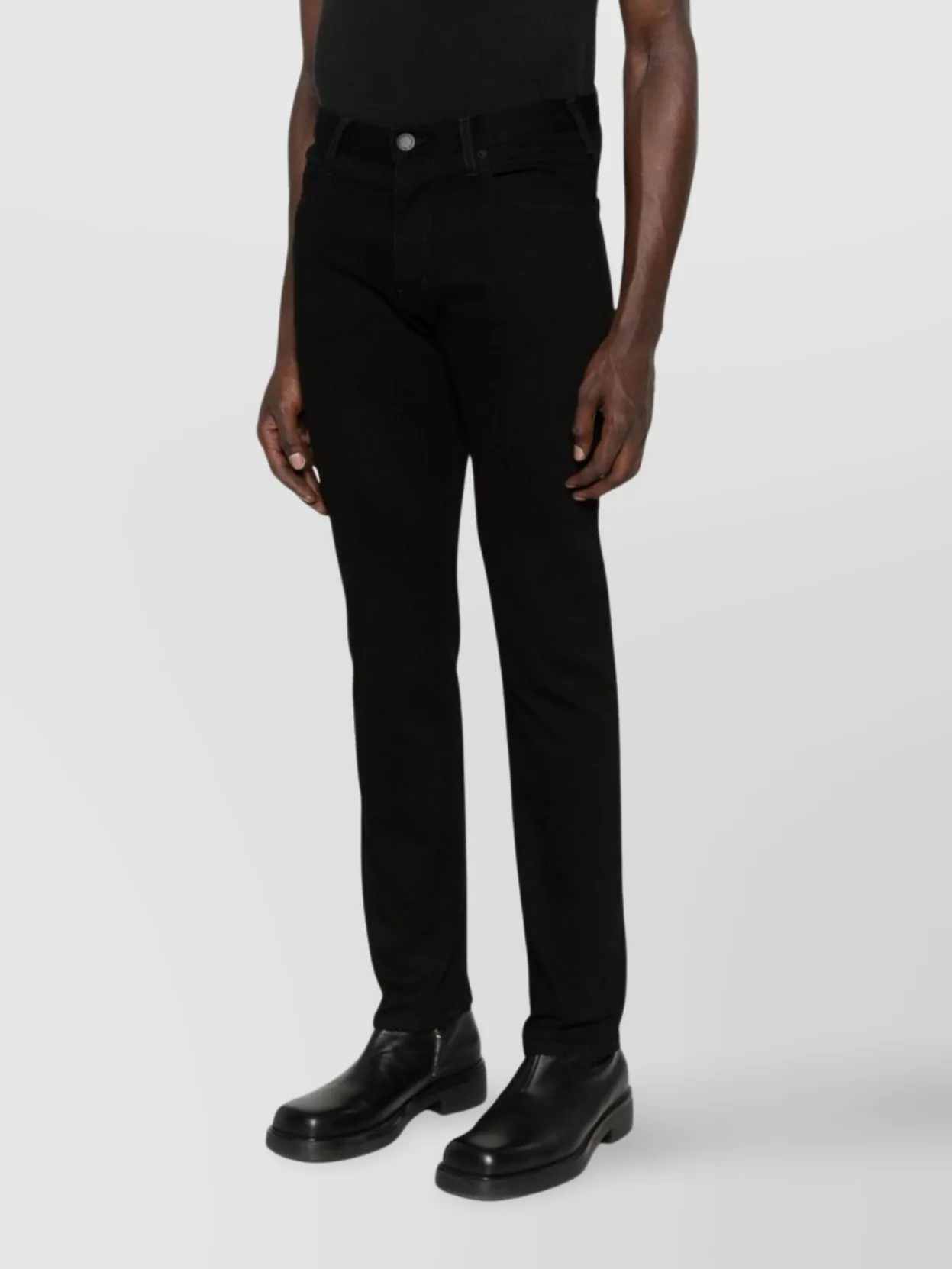 Emporio Armani Straight Leg Denim Trousers With Five Pockets
