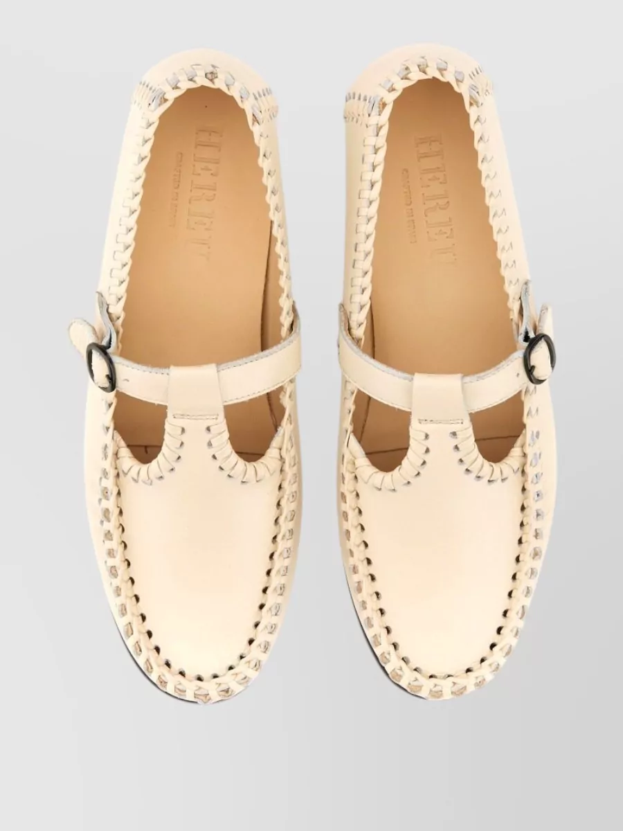 Hereu Leather T-Bar Loafers