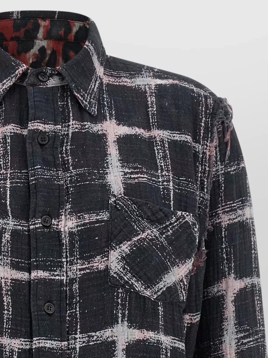 R13 Fringed Hem Reversible Shirt