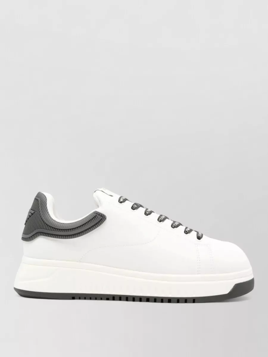 Emporio Armani Leather Low-Top Sneakers