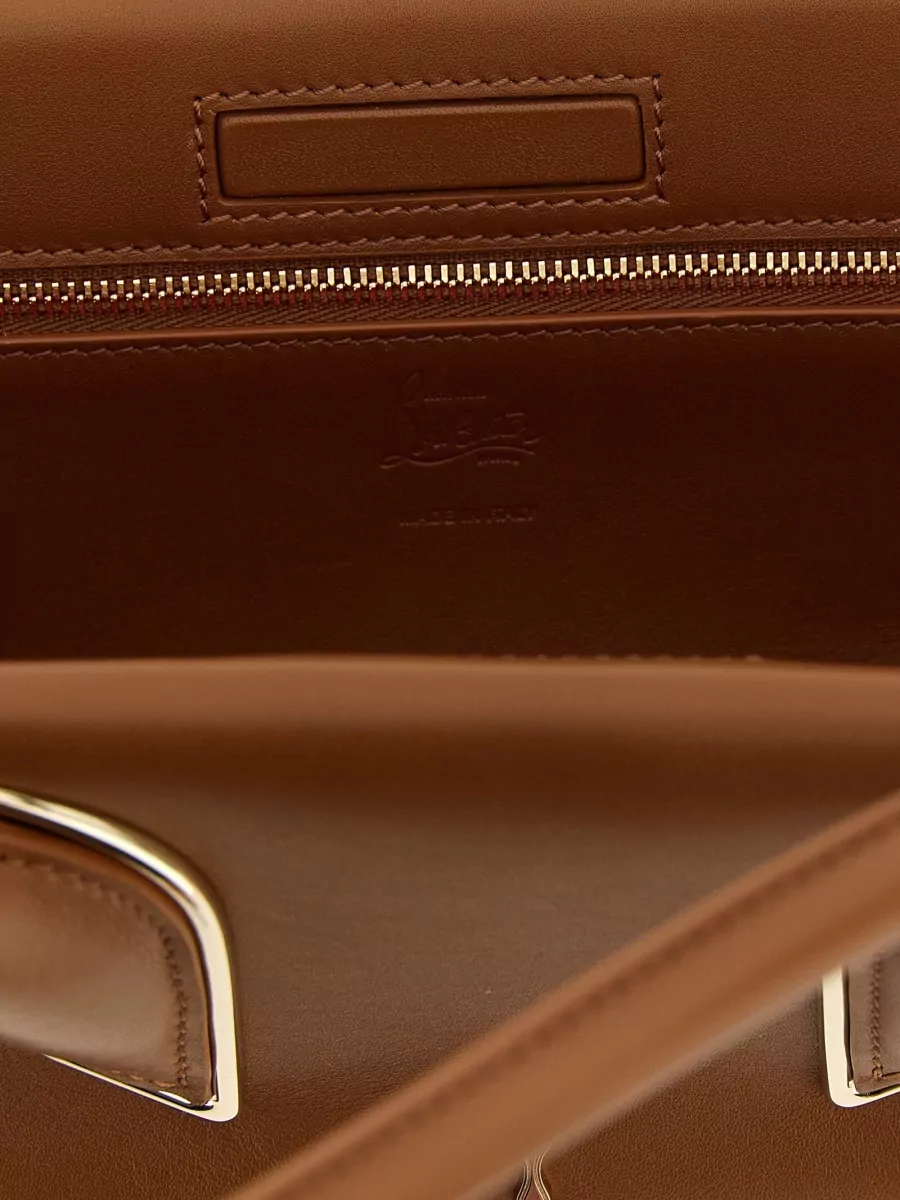 Christian Louboutin Venus Shoulder Bag Metal Accents Top Handles