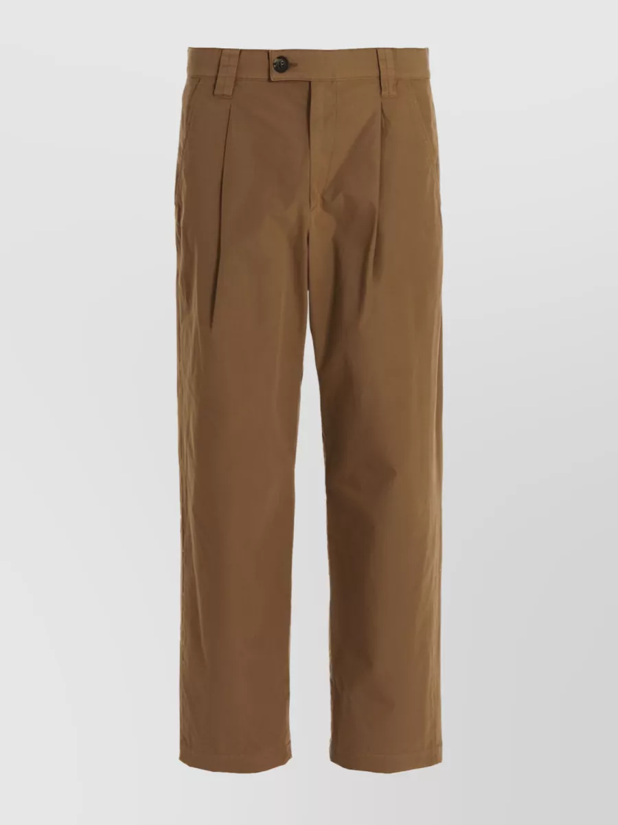 Shop Apc Renee Pleated Utility Trousers In Brown