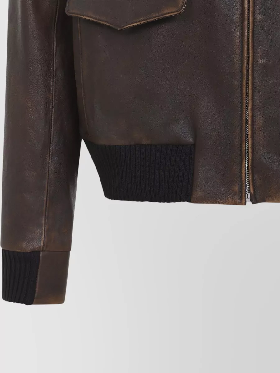 Prada Leather Bomber Jacket