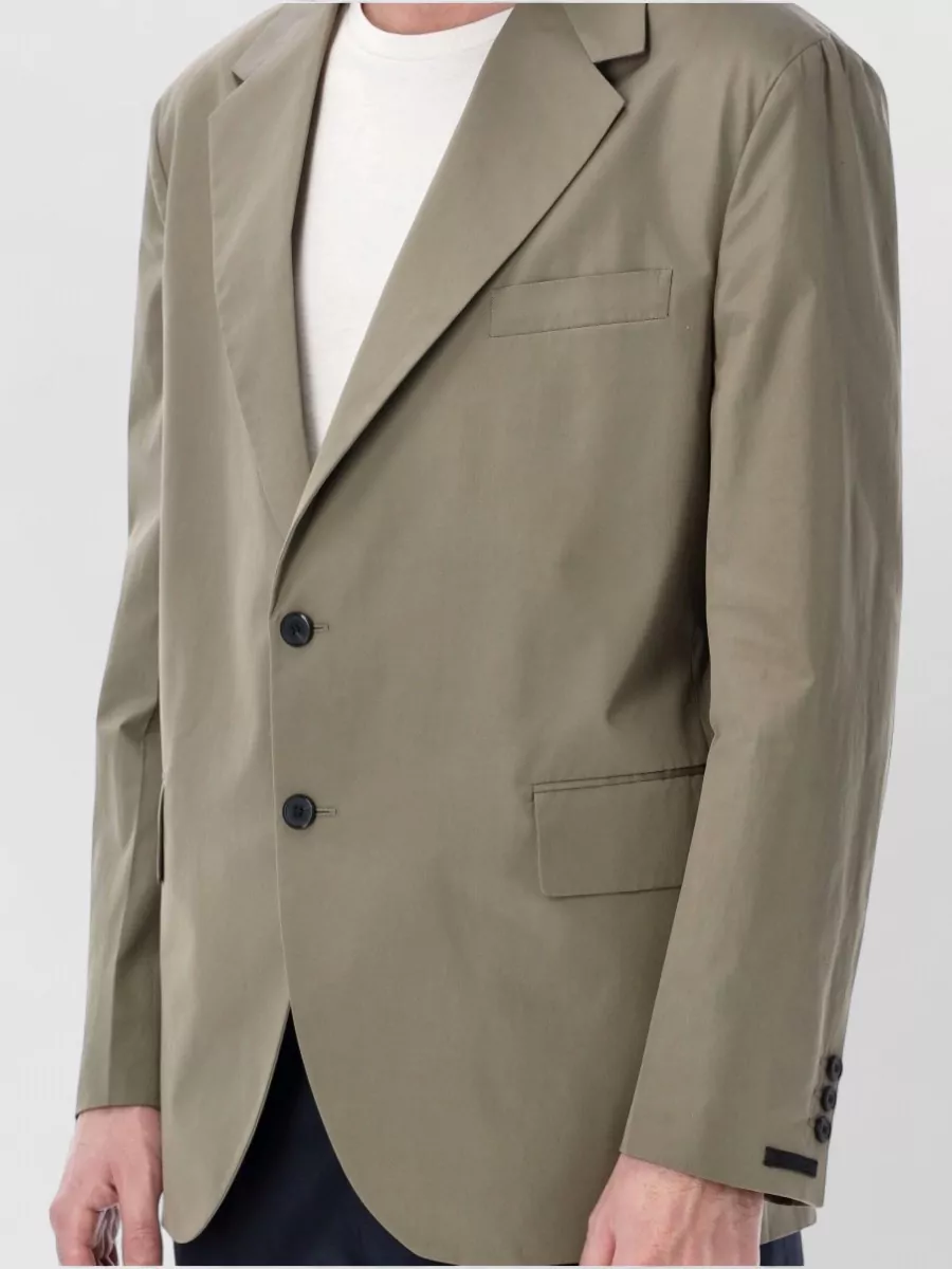 Prada Poplin Blazer Regular Fit Notch Lapel In Multi