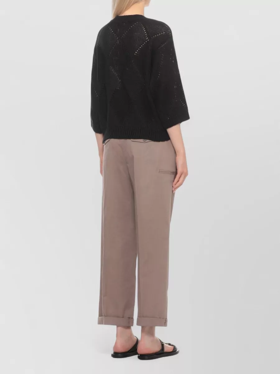 Peserico Sequin-Embellished Linen Sweater