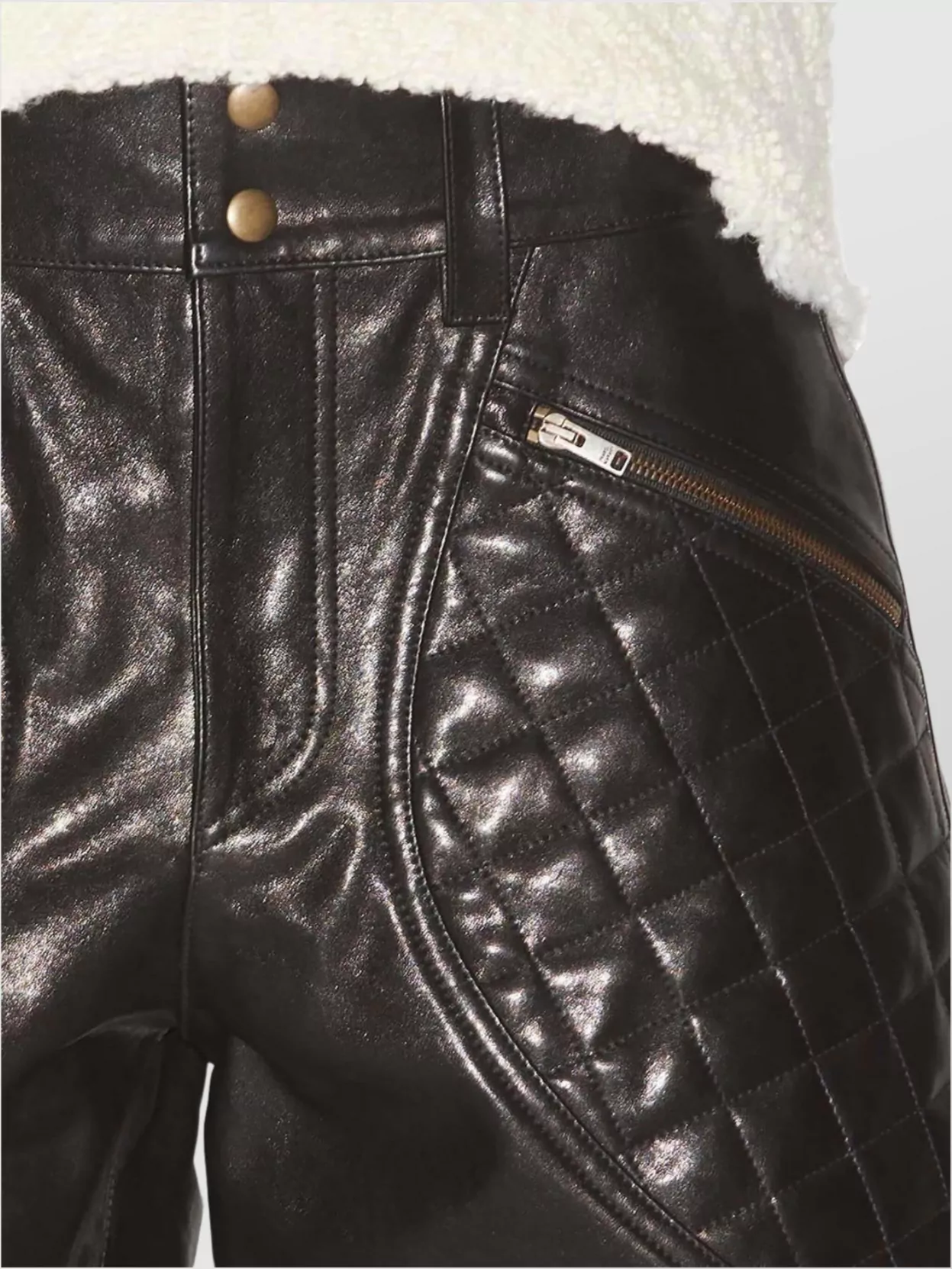 Isabel Marant Candice Mini Shorts In Quilted Leather