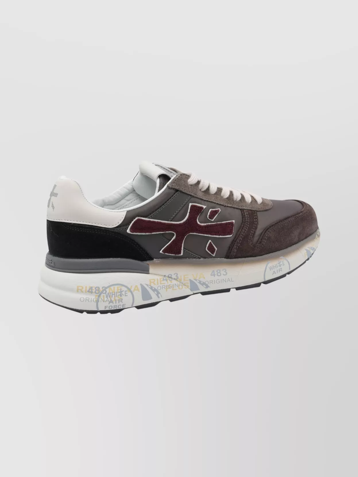 Premiata Casual Low Top Sneakers With Contrast Panels