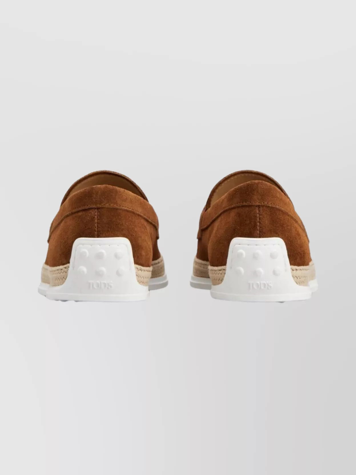 Tod's Suede Loafers With Round Toe And Rubber Sole