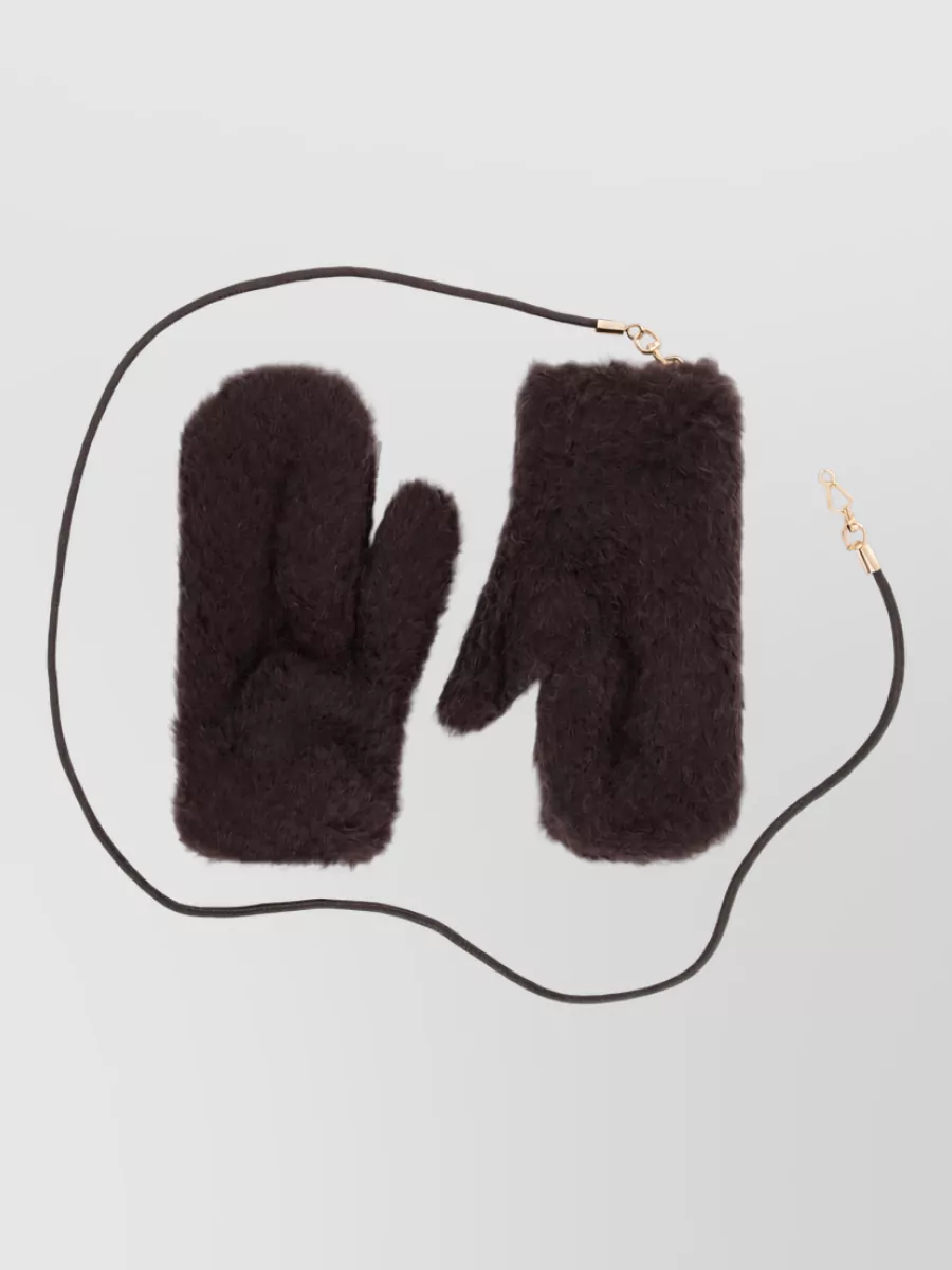 Max Mara alpaca wool silk gloves