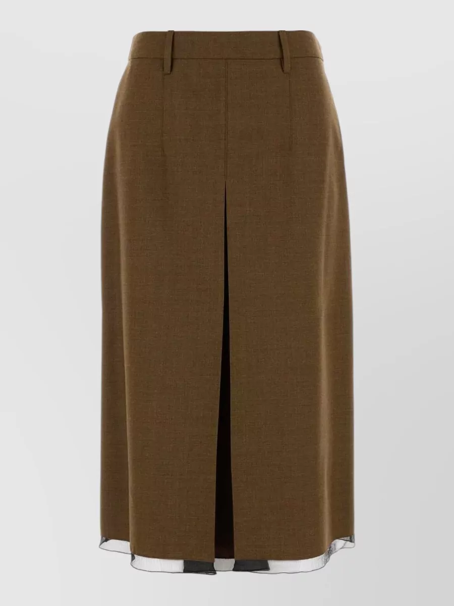 Prada virgin wool skirt