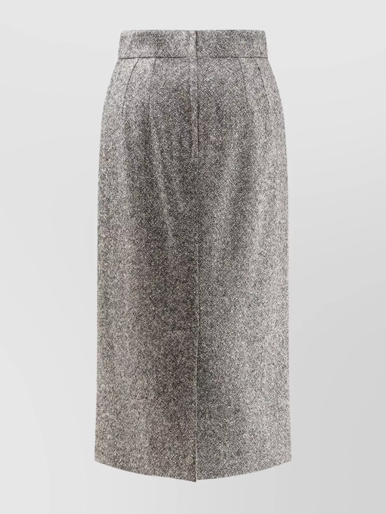 Dolce & Gabbana High-waisted Textured Midi Pencil Skirt In Silver