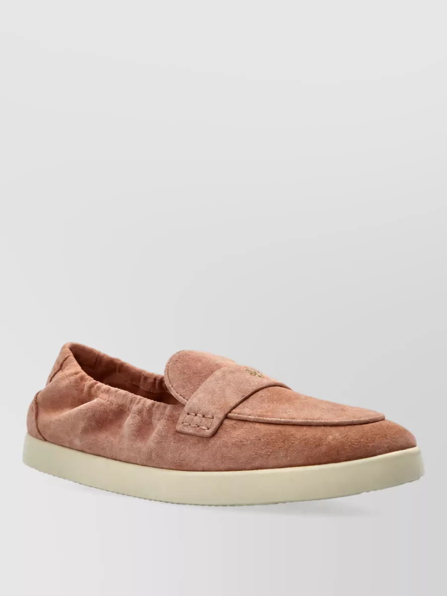 Tory Burch Leather Round Toe Loafers