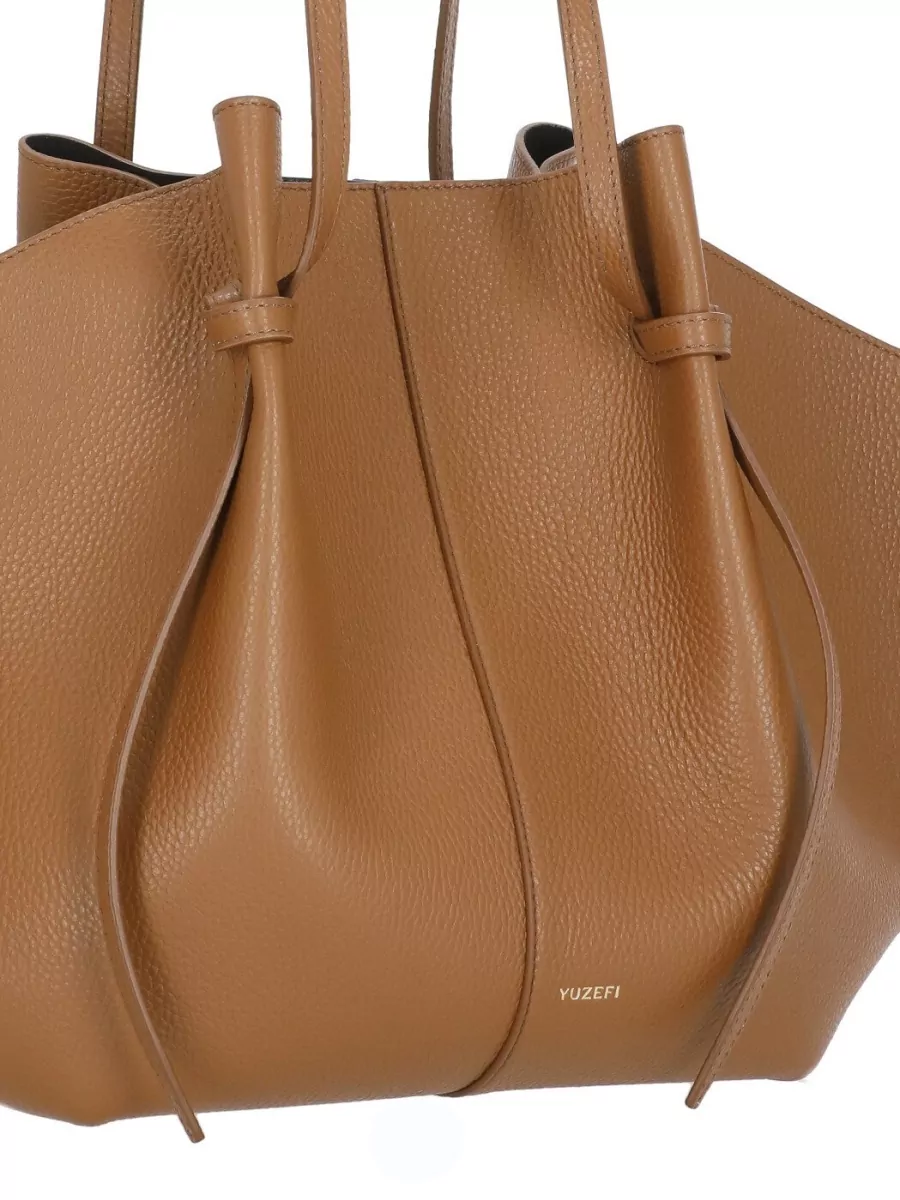 Yuzefi Mochi Pebbled Leather Shoulder Bag