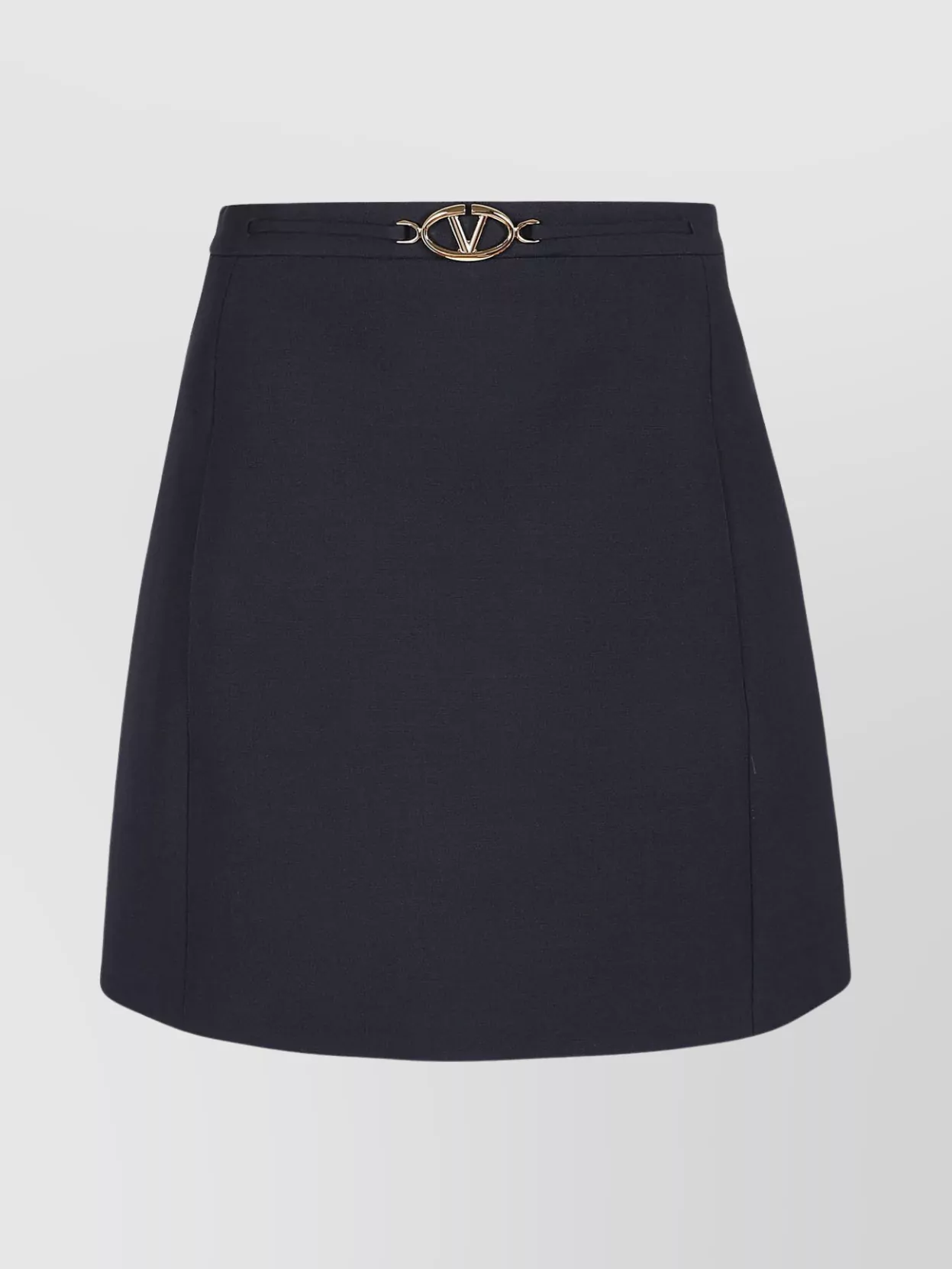 Valentino A-line High Waist Skirt In Blue