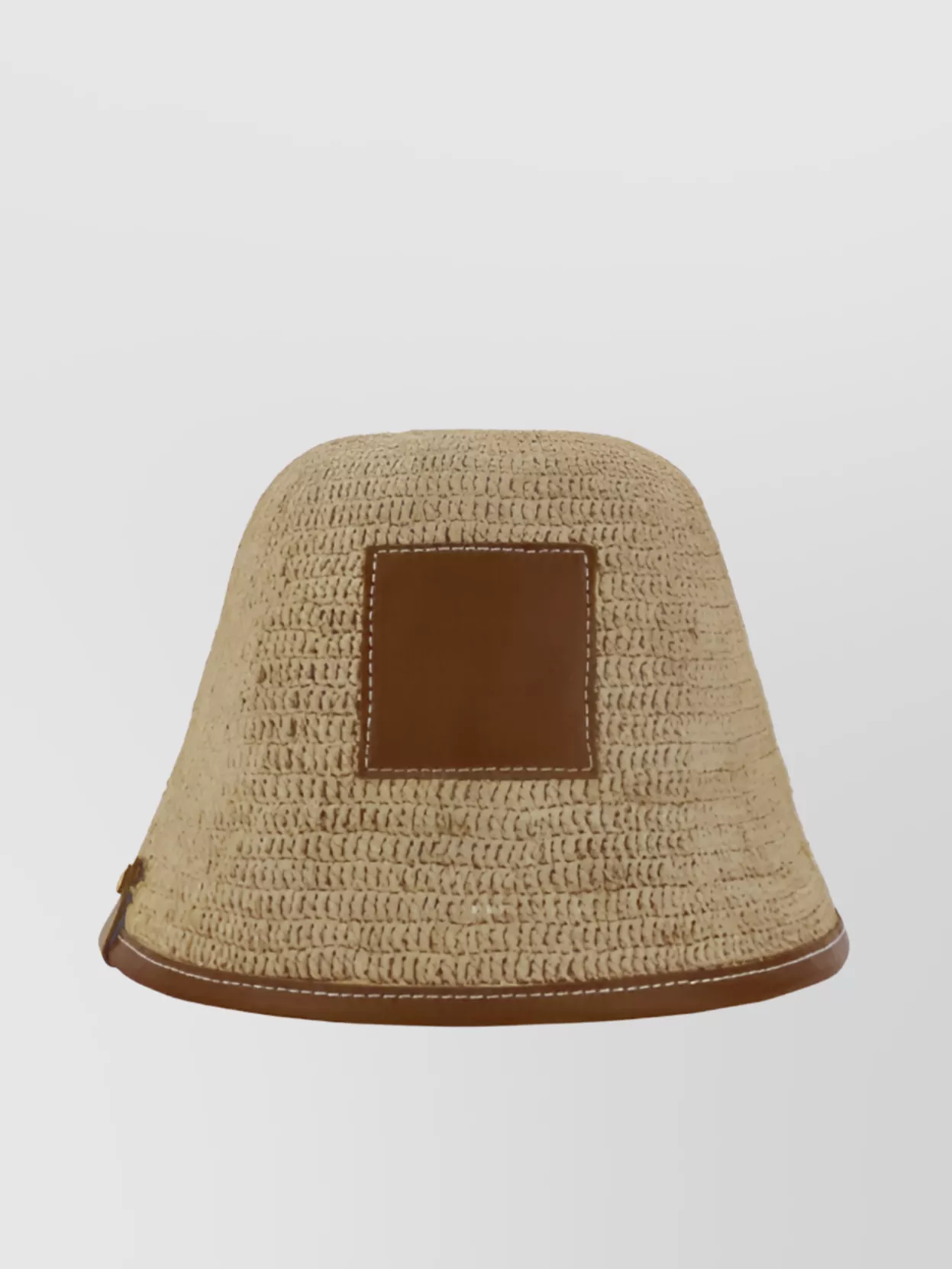 Shop Jacquemus Soli Bucket Hat Leather Trim