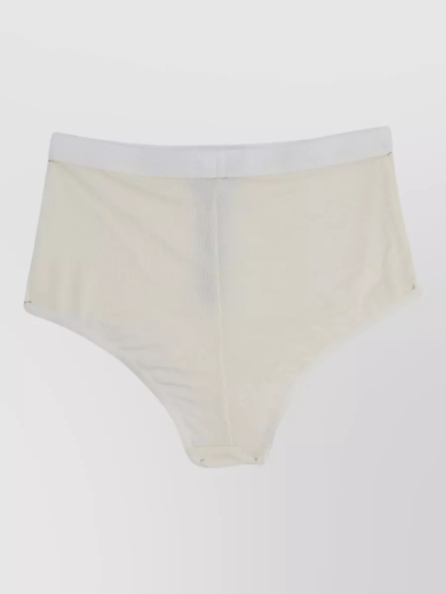 Mm6 Maison Margiela ribbed high-rise briefs