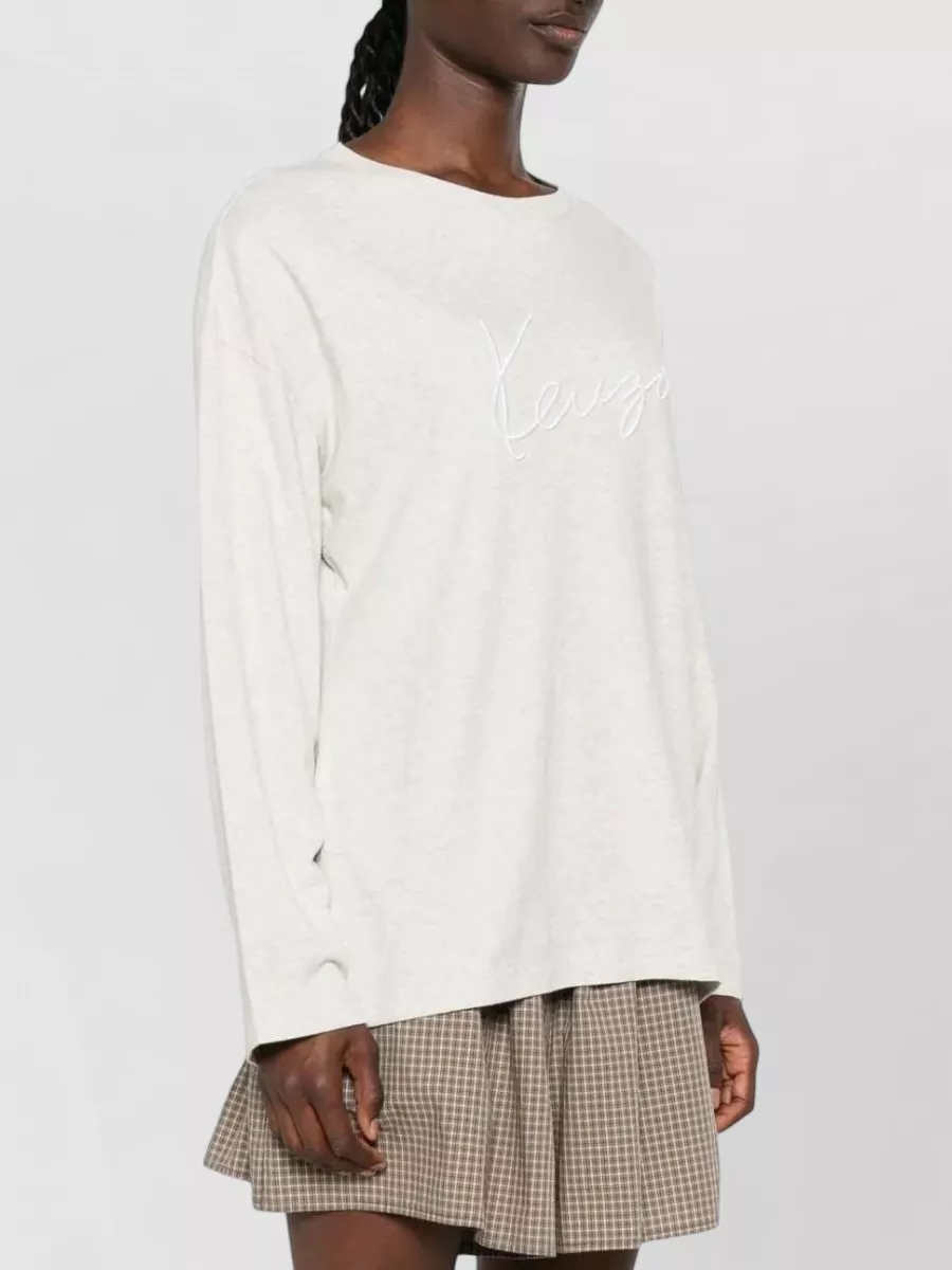Kenzo Organic Cotton Jersey Long-Sleeve Logo T-Shirt