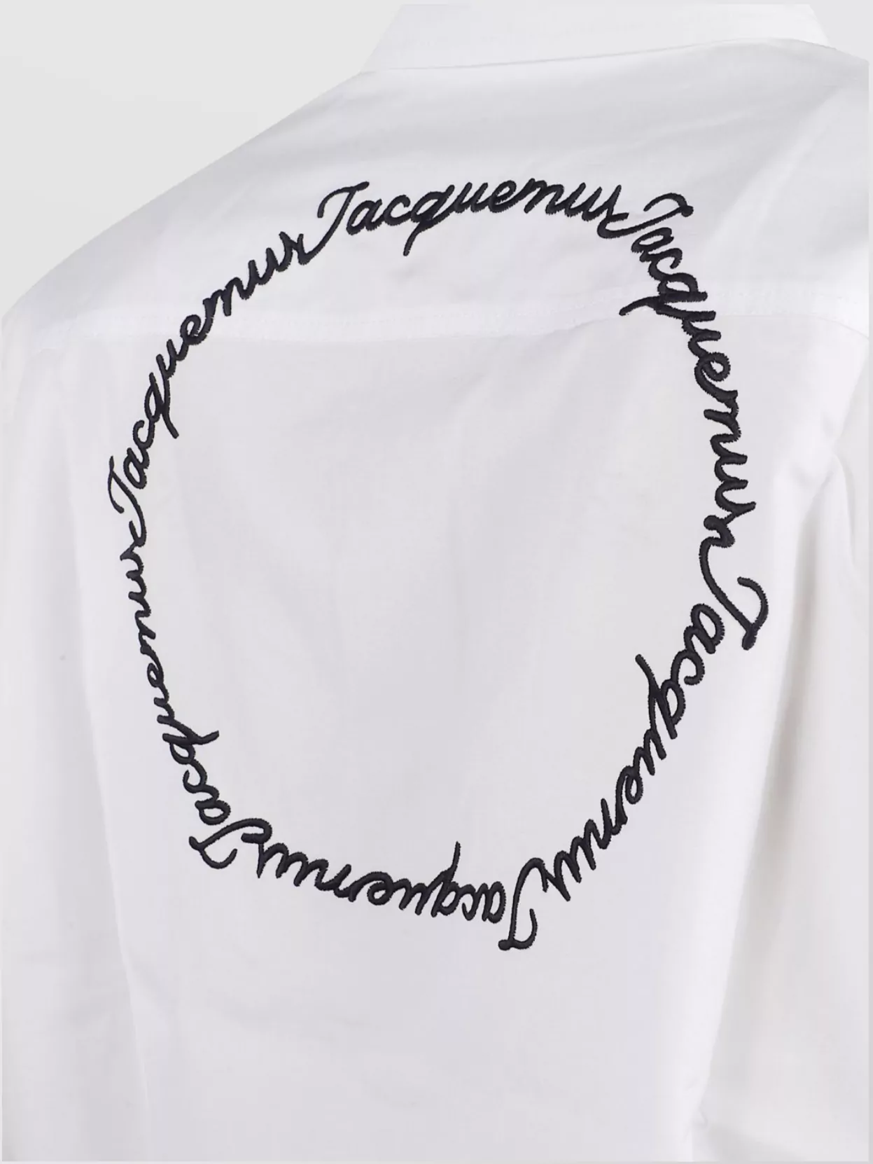 Jacquemus Long Sleeve Cotton Shirt Featuring Embroidery
