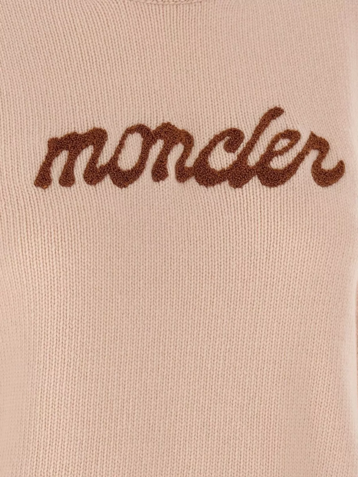 Moncler Ribbed Crew Neck Knit Sweater With Long Sleeves
