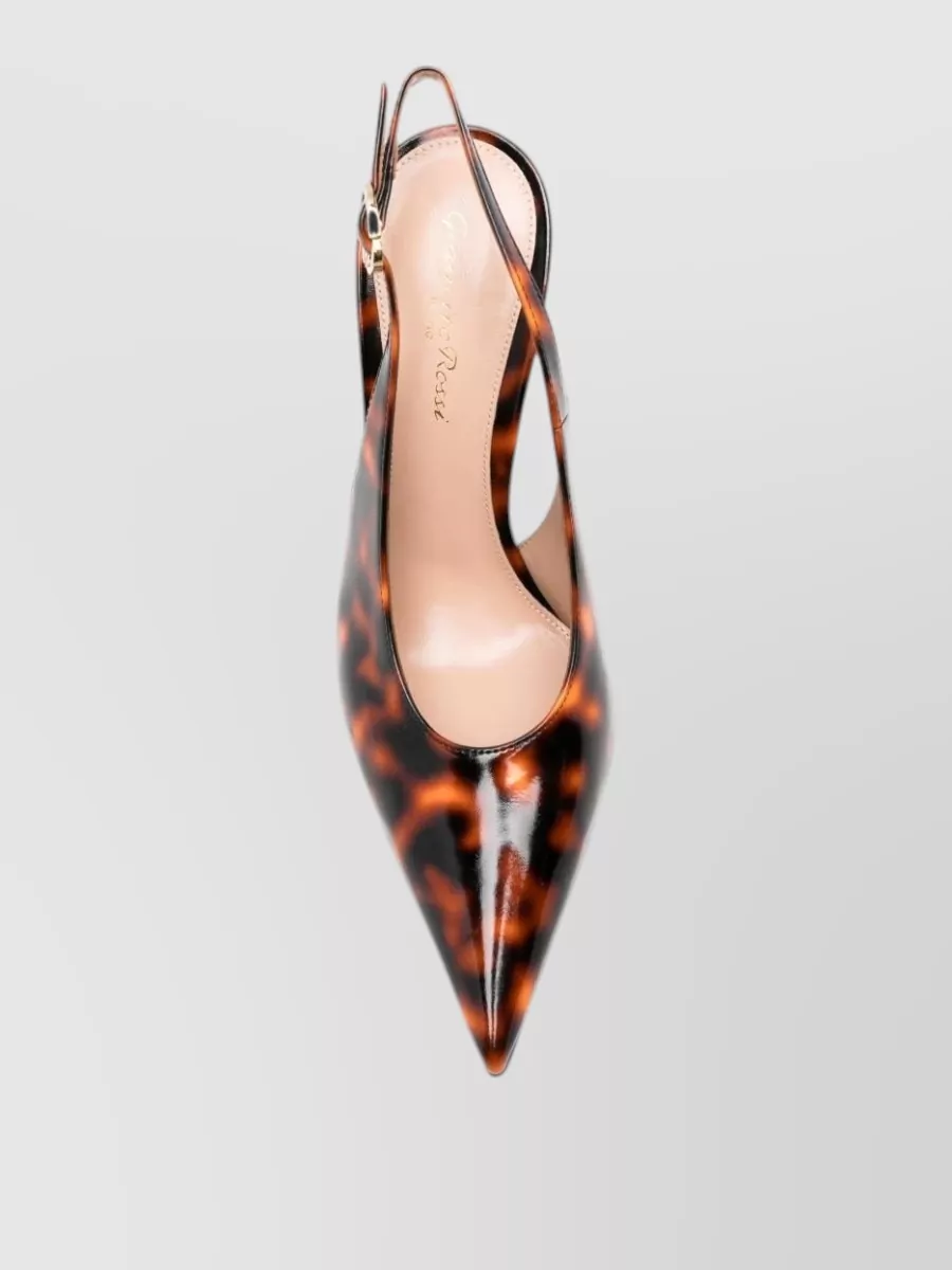Gianvito Rossi Leather Patent Slingback Pumps