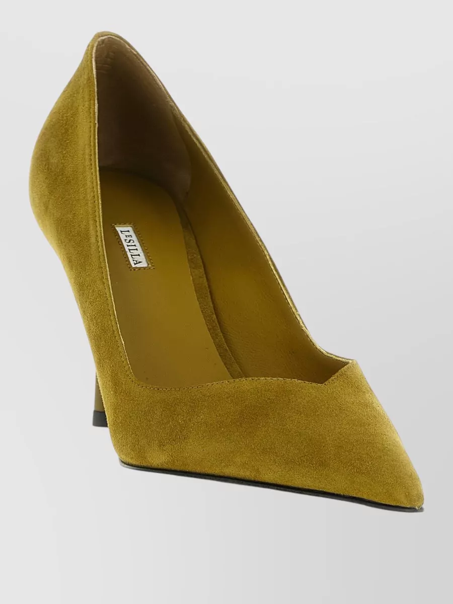 Le Silla Suede V-Neck Pumps