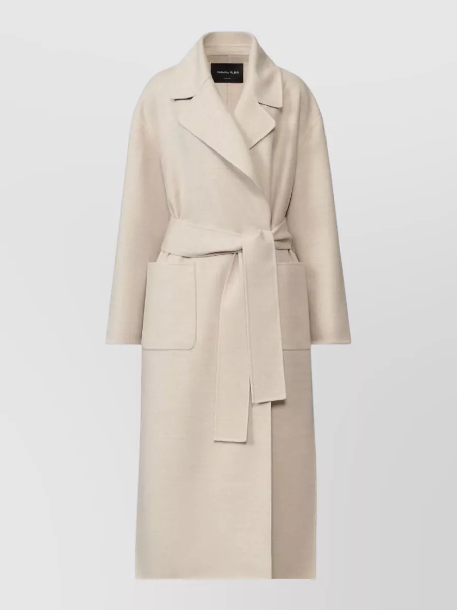 Fabiana Filippi Merino wool belted coat