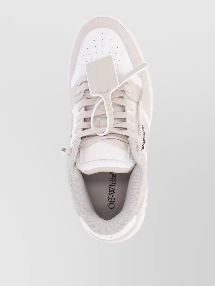 Off-White Leather Low-Top Sneakers