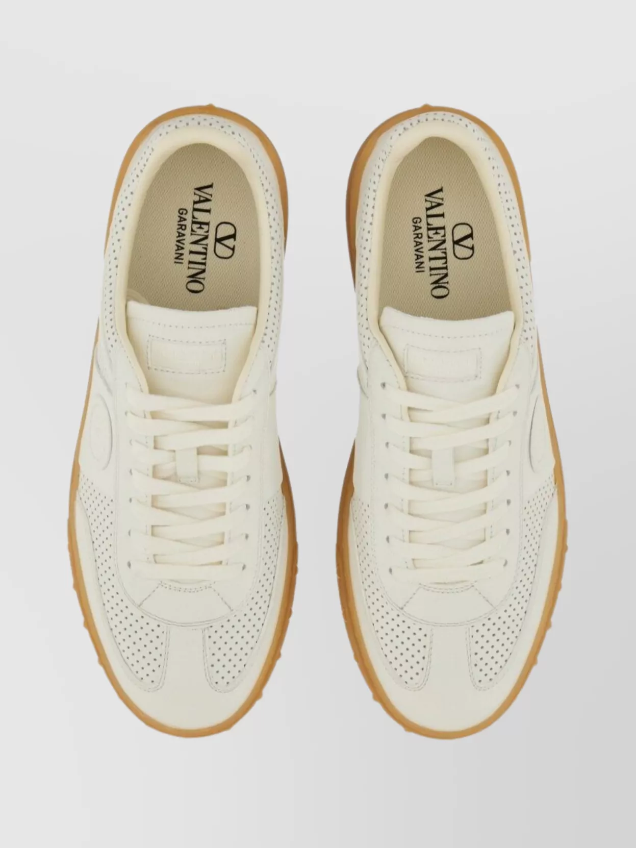 Valentino Garavani Low-Top Perforated Sneakers Rubber Sole