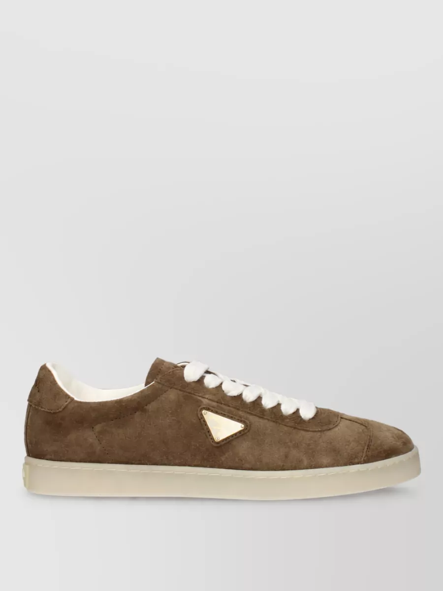 Prada Suede Leather Lace-Up Sneakers