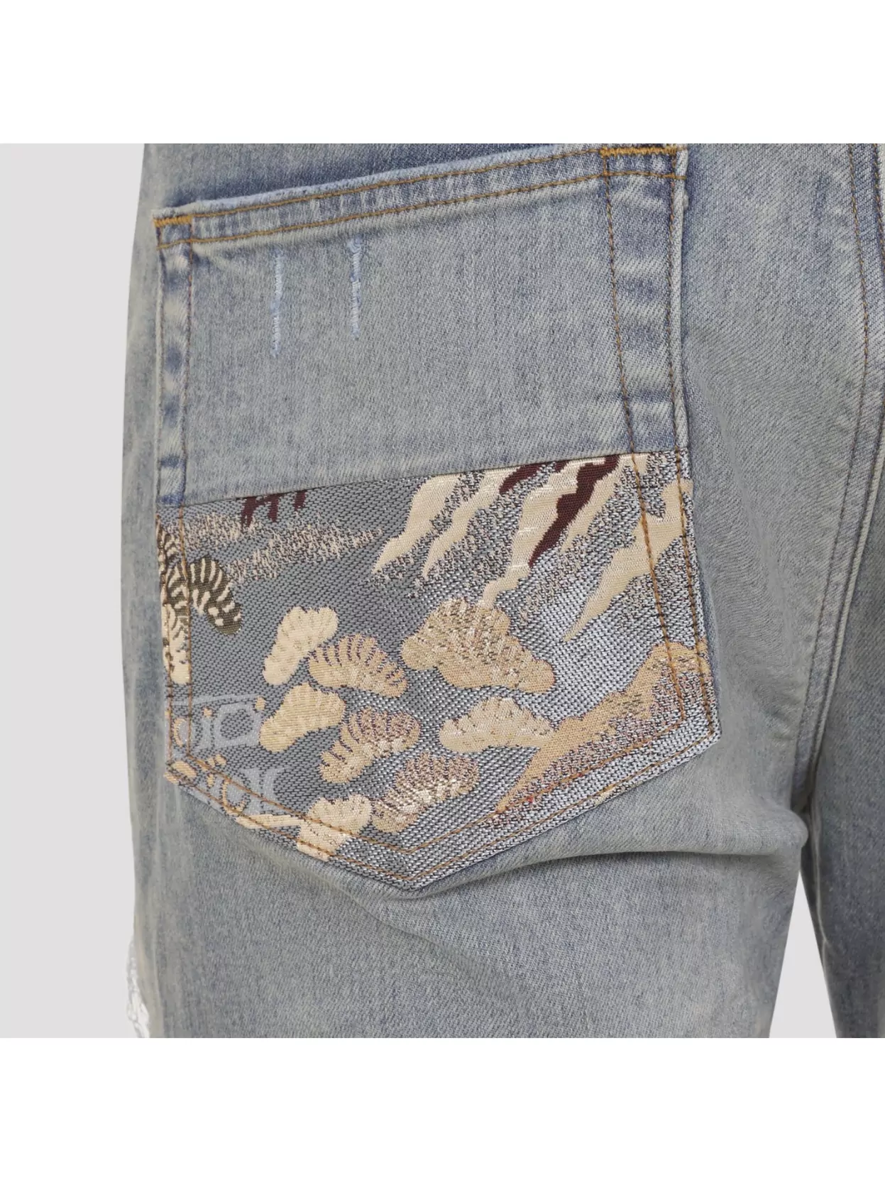 Amiri Distressed Jean Embroidered Pocket