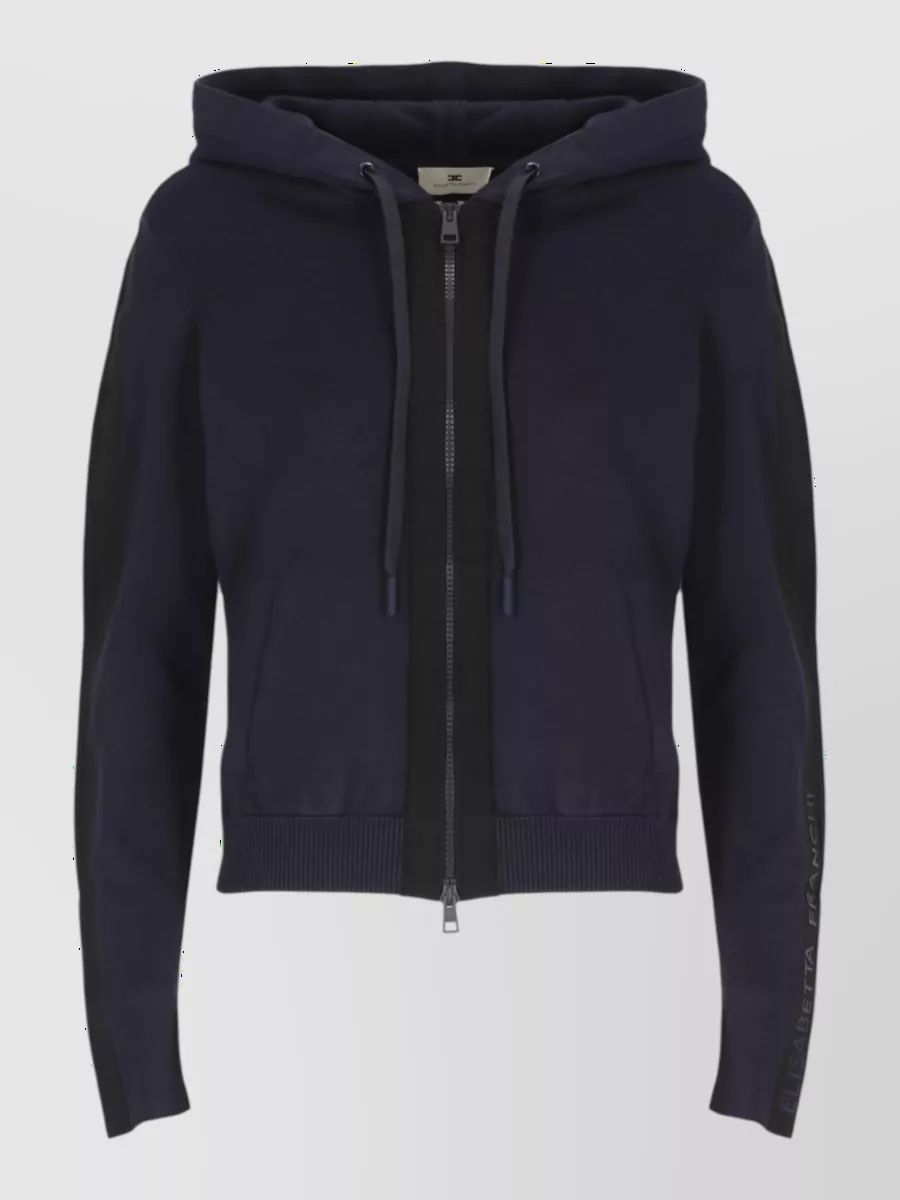 Elisabetta Franchi ribbed hooded sweatshirt