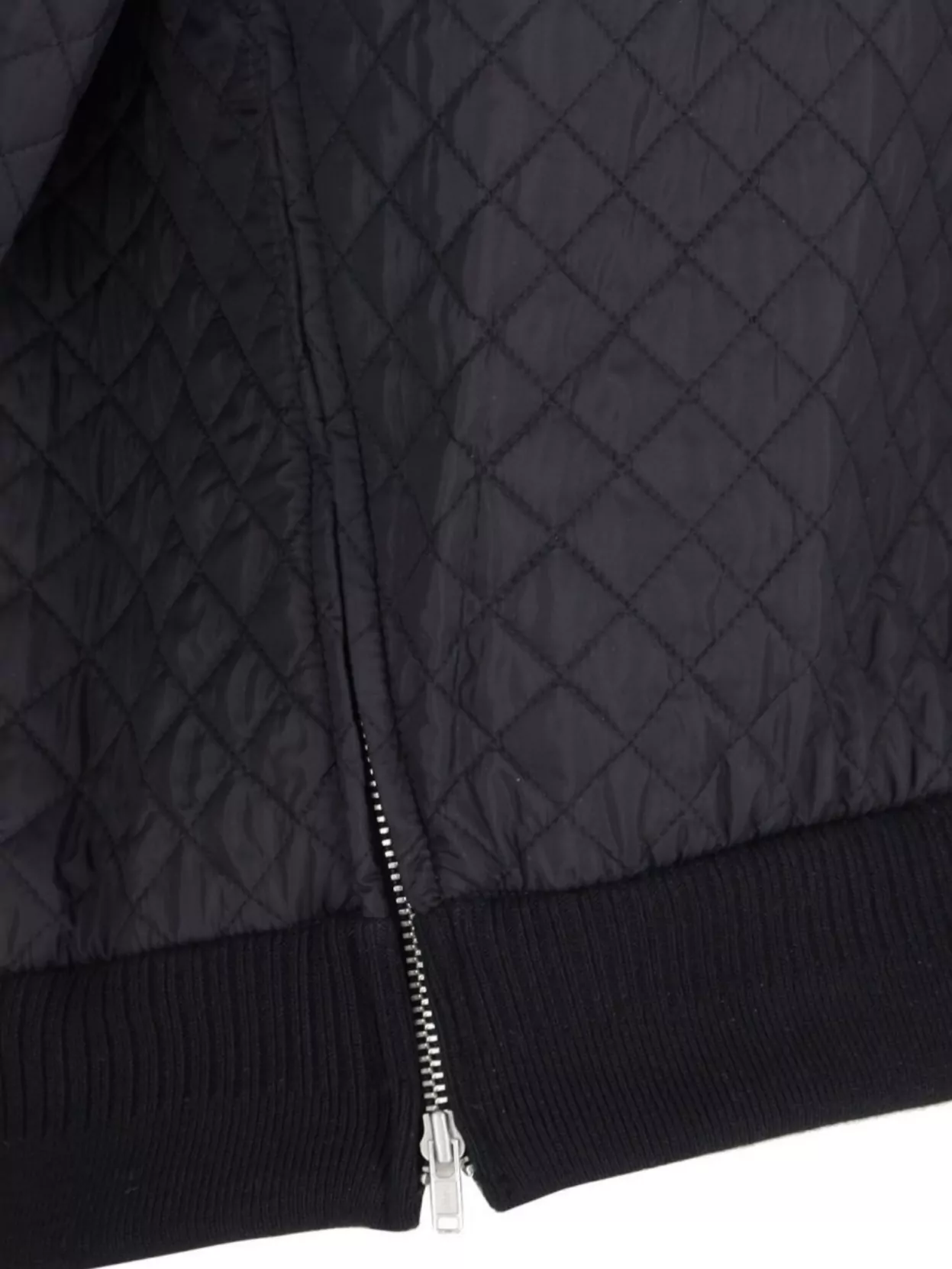 Random Identities Quilted Jacket With Ribbed Cuffs And Hem