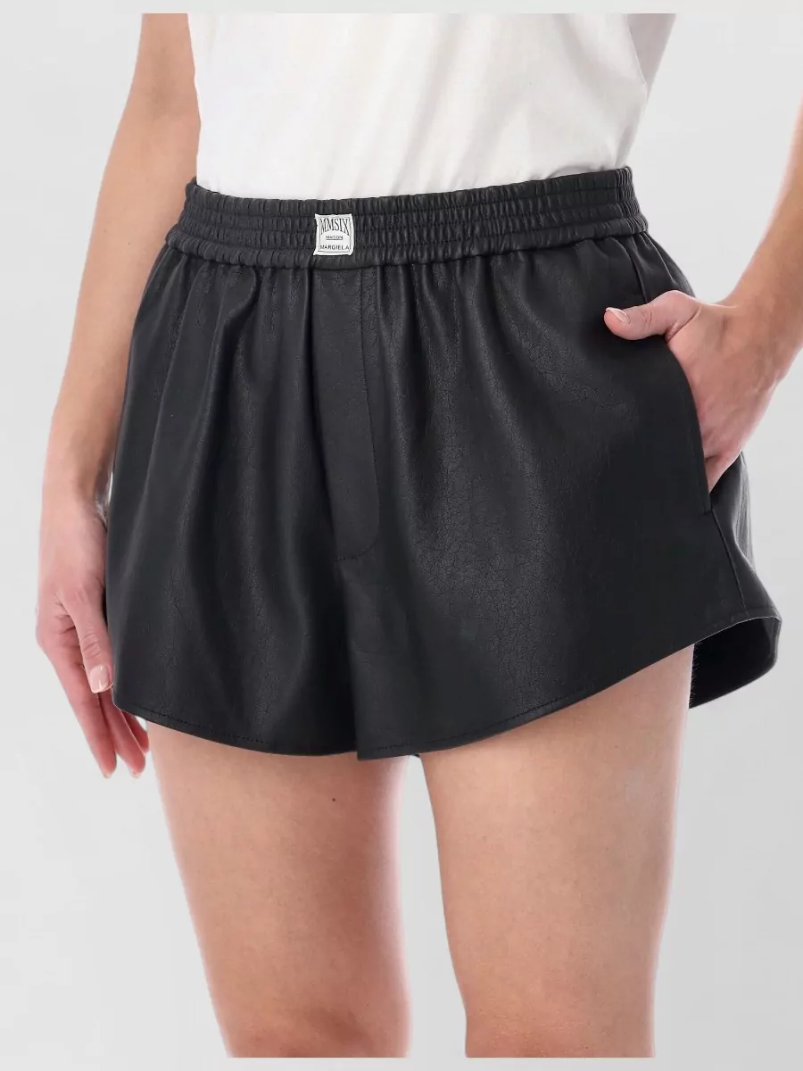 Mm6 Maison Margiela Leather Relaxed-Fit Shorts