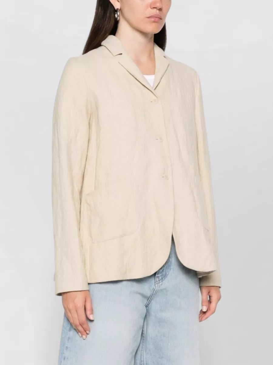 Apuntob Twill Single-Breasted Jacket