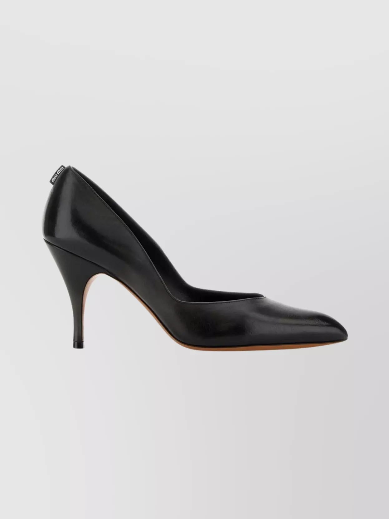Miu Miu Stylish Leather Pumps Featuring Pointed Toe And Stiletto In Black