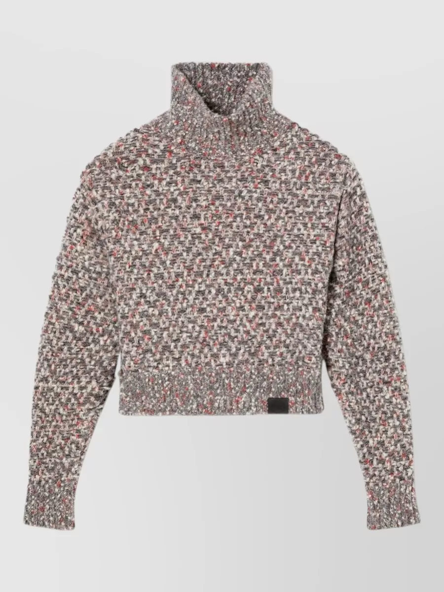 Stella Mccartney textured-knit wool-blend relaxed-fit sweatshirt