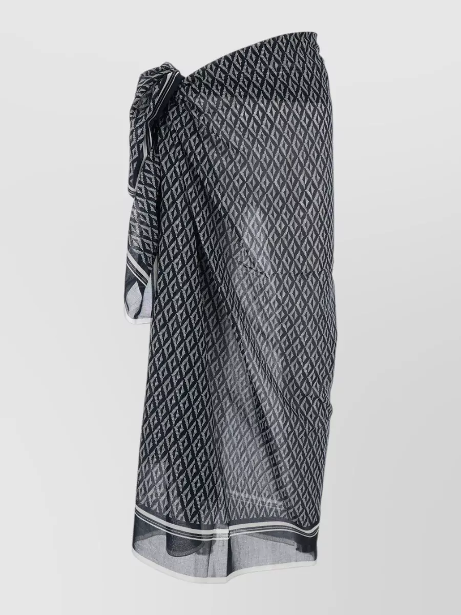 Tom Ford Cotton Asymmetric Printed Pareo