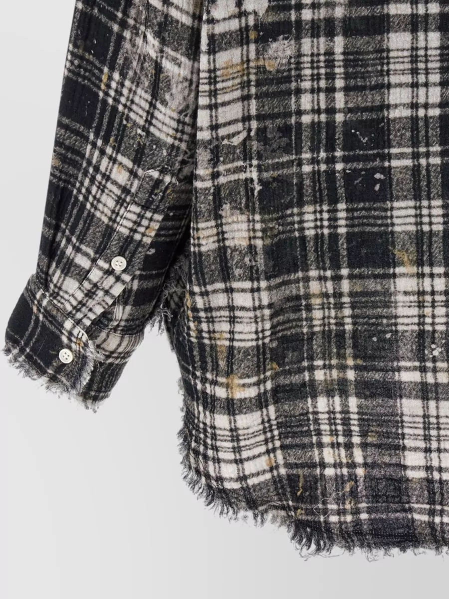 R13 Fringed Asymmetric Cotton Shirt